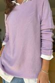 Made in Italy Conrad Body Skim Knit Jumper Lavender 